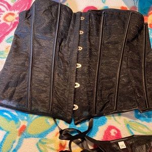 Corset with thong panty